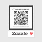 Bewerkbare QR-code en eenvoudig ontwerp Sticker (Vel)