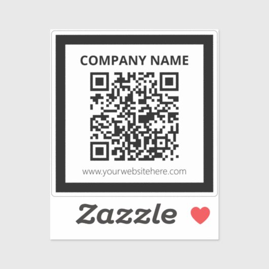 Bewerkbare QR-code en eenvoudig ontwerp Sticker (Vel)