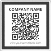 Bewerkbare QR-code en eenvoudig ontwerp Sticker (Voorkant)