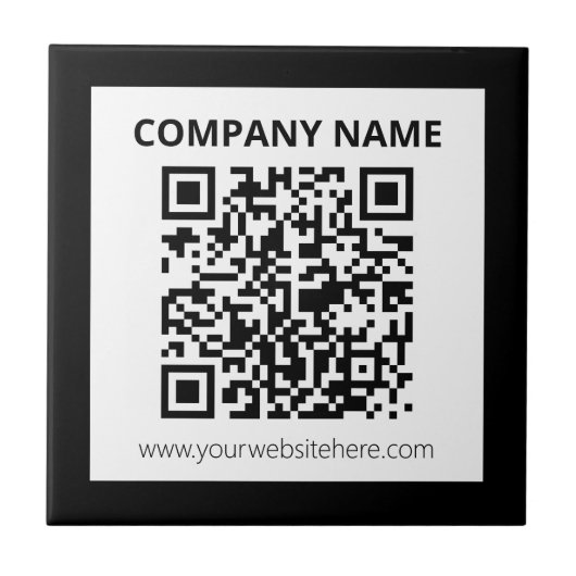 Bewerkbare QR-code en eenvoudig ontwerp Tegeltje (Voorkant)