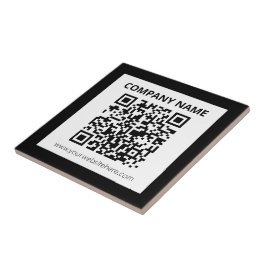 Bewerkbare QR-code en eenvoudig ontwerp Tegeltje