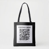 Bewerkbare QR-code en eenvoudig ontwerp Tote Bag (Voorkant)