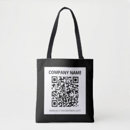 Bewerkbare QR-code en eenvoudig ontwerp Tote Bag
