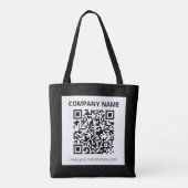 Bewerkbare QR-code en eenvoudig ontwerp Tote Bag (Achterkant)