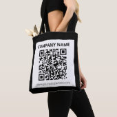 Bewerkbare QR-code en eenvoudig ontwerp Tote Bag (Dichtbij)