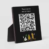 Bewerkbare QR-code en Logo-menuplaque Fotoplaat (Voorkant)