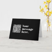 Bewerkbare QR-code en retro-modernetekst Kaart (Gele Bloem)