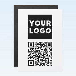 Bewerkbare QR-code en uw zakelijke Logo of Afbeeld