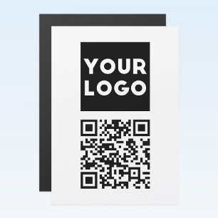 Bewerkbare QR-code en uw zakelijke Logo of Afbeeld