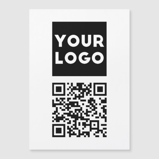 Bewerkbare QR-code en uw zakelijke Logo of Afbeeld (Voorkant)