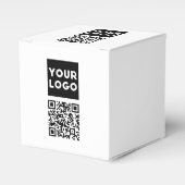 Bewerkbare QR-code en uw zakelijke Logo of Afbeeld Bedankdoosjes (Voorkant Zijde)