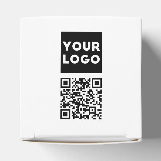 Bewerkbare QR-code en uw zakelijke Logo of Afbeeld Bedankdoosjes (Bovenkant)