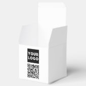 Bewerkbare QR-code en uw zakelijke Logo of Afbeeld Bedankdoosjes (Geopend)
