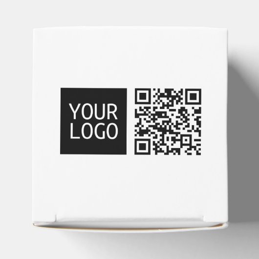 Bewerkbare QR-code en uw zakelijke Logo of Afbeeld Bedankdoosjes (Bovenkant)