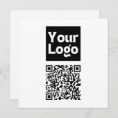 Bewerkbare QR-code en uw zakelijke Logo of Afbeeld Bedankkaart (Voorkant / Achterkant)