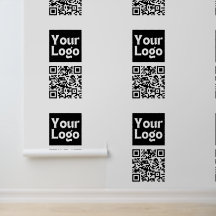 Bewerkbare QR-code en uw zakelijke Logo of Afbeeld