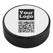 Bewerkbare QR-code en uw zakelijke Logo of Afbeeld Hockey Puck (3/4)