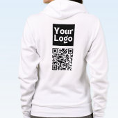 Bewerkbare QR-code en uw zakelijke Logo of Afbeeld Hoodie