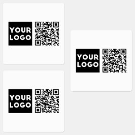 Bewerkbare QR-code en uw zakelijke Logo of Afbeeld Labels