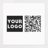 Bewerkbare QR-code en uw zakelijke Logo of Afbeeld Labels (Design 1)