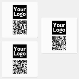 Bewerkbare QR-code en uw zakelijke Logo of Afbeeld Labels