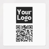Bewerkbare QR-code en uw zakelijke Logo of Afbeeld Labels (Design 1)