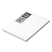 Bewerkbare QR-code en uw zakelijke Logo of Afbeeld Notitieblok (Linkerzijde)