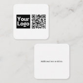 Bewerkbare QR-code en uw zakelijke Logo of Afbeeld Notitiekaartje (Voorkant / Achterkant)