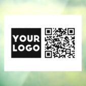 Bewerkbare QR-code en uw zakelijke Logo of Afbeeld Raamsticker (Vel 3)