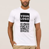 Bewerkbare QR-code en uw zakelijke Logo of Afbeeld T-shirt (Voorkant)