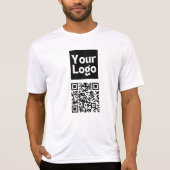 Bewerkbare QR-code en uw zakelijke Logo of Afbeeld T-shirt (Voorkant)