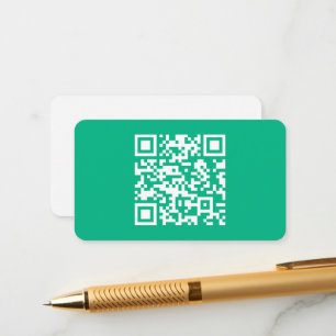 Bewerkbare QR-code Genereer je eigen Teal groen Informatiekaartje