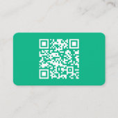 Bewerkbare QR-code Genereer uw eigen |  Teal Groen Informatiekaartje (Voorkant)