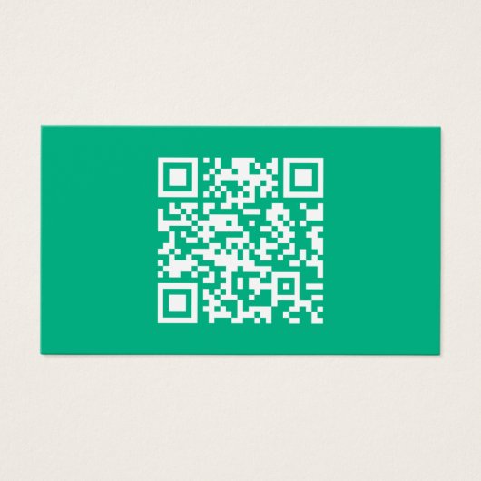 Bewerkbare QR-code Genereer uw eigen | Teal Groen Visitekaartje (Voorkant)