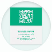 Bewerkbare QR-code Genereer uw eigen |  Teal Groen Visitekaartje