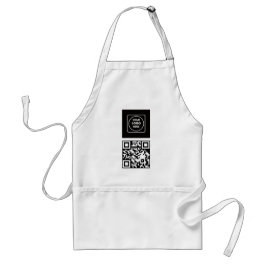 Bewerkbare QR-code met aangepast logo moderne bedr Standaard Schort