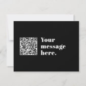 Bewerkbare QR-code & Retro-modern Tekst Bedankkaart (Voorkant)
