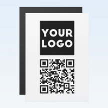 Bewerkbare QR-code & uw bedrijfslogo of afbeelding