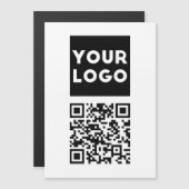 Bewerkbare QR-code & uw bedrijfslogo of afbeelding (Voorkant / Achterkant)