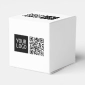 Bewerkbare QR-code & uw bedrijfslogo of afbeelding Bedankdoosjes (Achterkant)