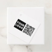 Bewerkbare QR-code & uw bedrijfslogo of afbeelding Bedankjes Labels (In situ)