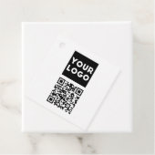 Bewerkbare QR-code & uw bedrijfslogo of afbeelding Bedankjes Labels (In situ)