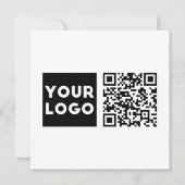 Bewerkbare QR-code & uw bedrijfslogo of afbeelding Bedankkaart (Voorkant)