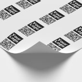 Bewerkbare QR-code & uw bedrijfslogo of afbeelding Cadeaupapier (Hoek)