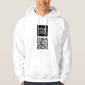 Bewerkbare QR-code & uw bedrijfslogo of afbeelding Hoodie (Voorkant)