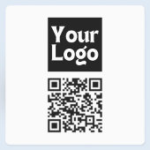 Bewerkbare QR-code & uw bedrijfslogo of afbeelding Labels