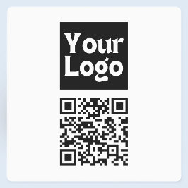 Bewerkbare QR-code & uw bedrijfslogo of afbeelding Labels
