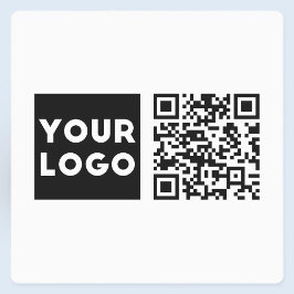 Bewerkbare QR-code & uw bedrijfslogo of afbeelding Labels