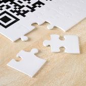 Bewerkbare QR-code & uw bedrijfslogo of afbeelding Legpuzzel (Zijkant)