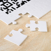 Bewerkbare QR-code & uw bedrijfslogo of afbeelding Legpuzzel (Zijkant)